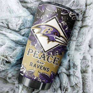 “Baltimore Ravens NFL Tumbler Peace & Love”
